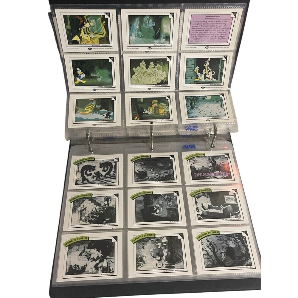 Vintage DISNEY 1991 COLLECTOR CARDS BINDER 198 CARDS - Picture 9 of 16
